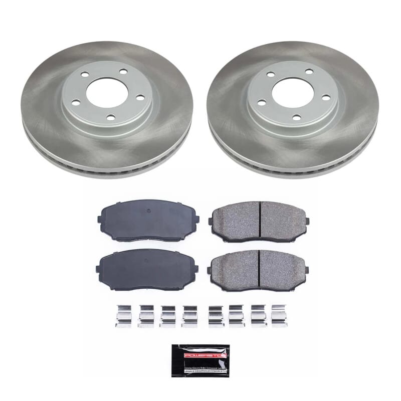 PowerStop — Semi-Coated Rotor and Low-Dust Ceramic Brake Pad Kit