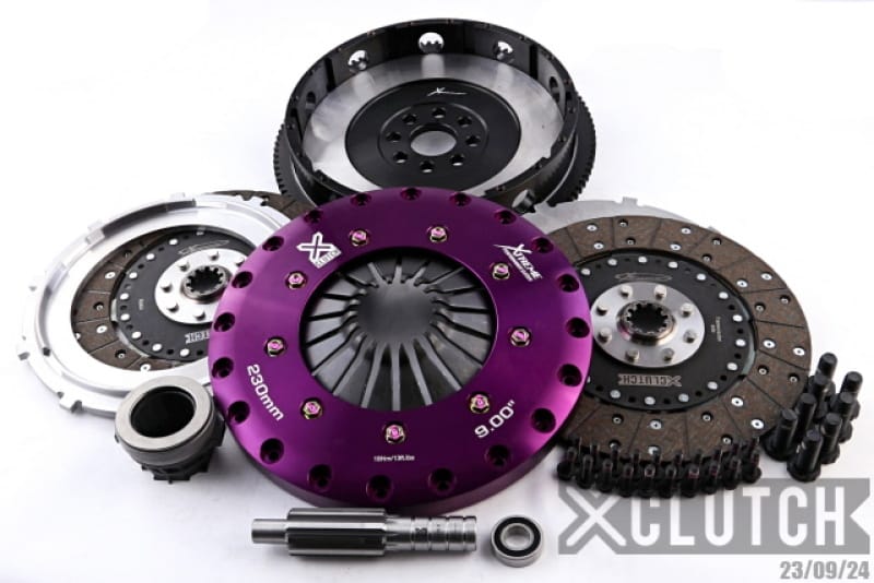 XCLUTCH — Clutch Kit Inc Chromoly Flywheel; 9" Twin Solid Organic Clutch Discs
