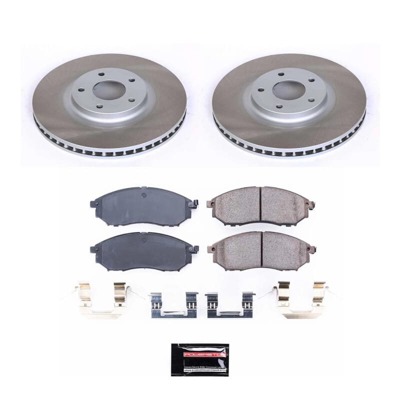 PowerStop — Semi-Coated Rotor and Low-Dust Ceramic Brake Pad Kit