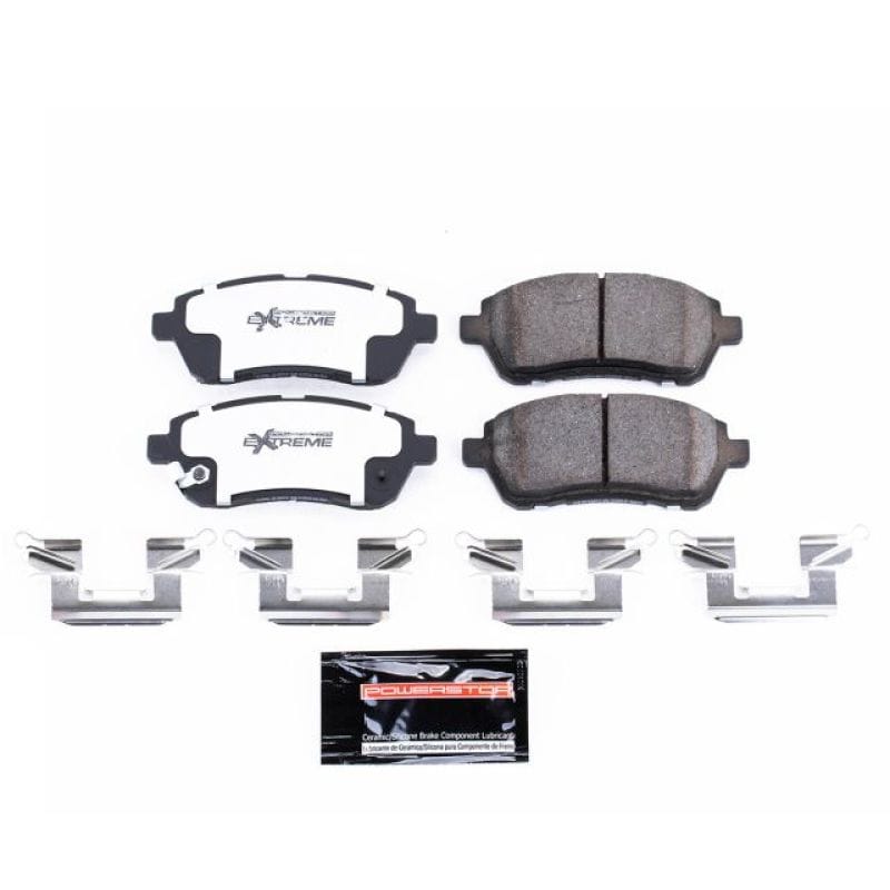 PowerStop — PowerStop - Z26 Performance Carbon-Fiber Ceramic Brake Pads with Hardware Kit