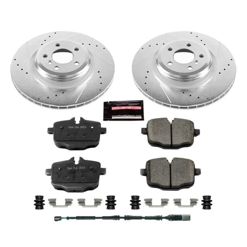 PowerStop — Z23 Daily Driver Carbon-Fiber Ceramic Brake Pad and Drilled & Slotted Rotor Kit