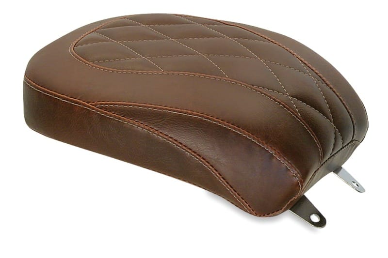Mustang Motorcycle — Mustang 84-06 Harley Standard Rear Tire Wide Tripper Passenger Seat Diam Stitch - Distressed Brown