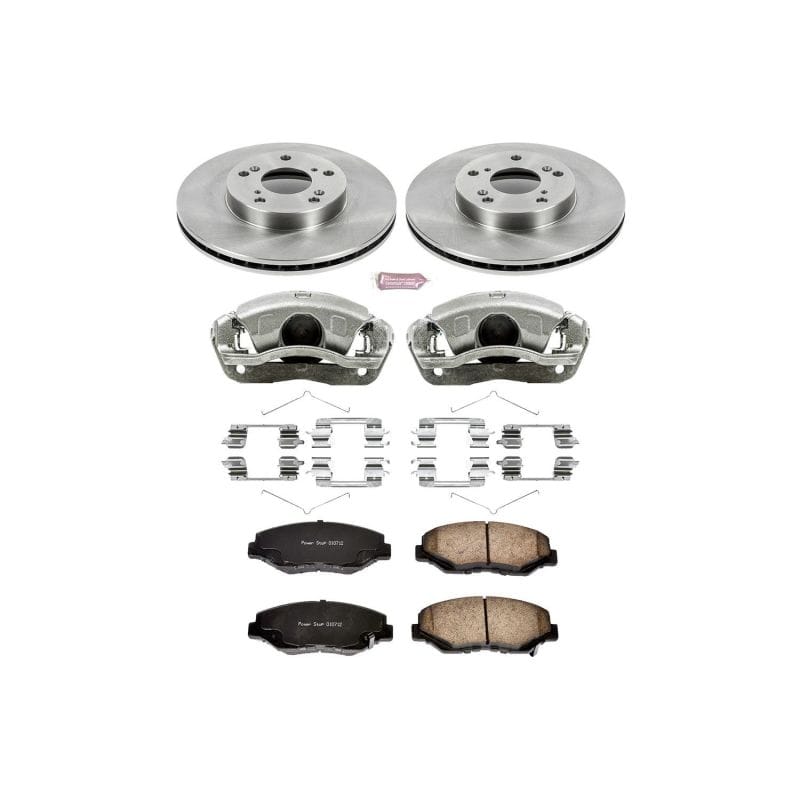 PowerStop — OE Stock Replacement Low-Dust Ceramic Brake Pad, Rotor and Caliper Kit