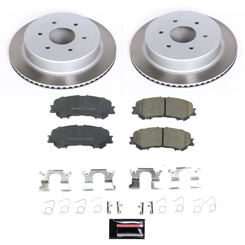 PowerStop — Semi-Coated Rotor and Low-Dust Ceramic Brake Pad Kit