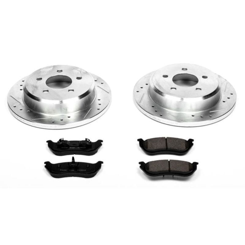 PowerStop — Z23 Daily Driver Carbon-Fiber Ceramic Brake Pad and Drilled & Slotted Rotor Kit