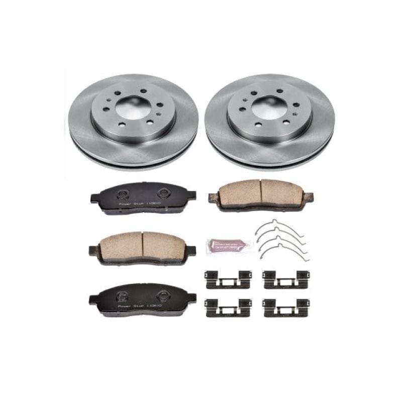 PowerStop — OE Stock Replacement Low-Dust Ceramic Brake Pad and Rotor Kit
