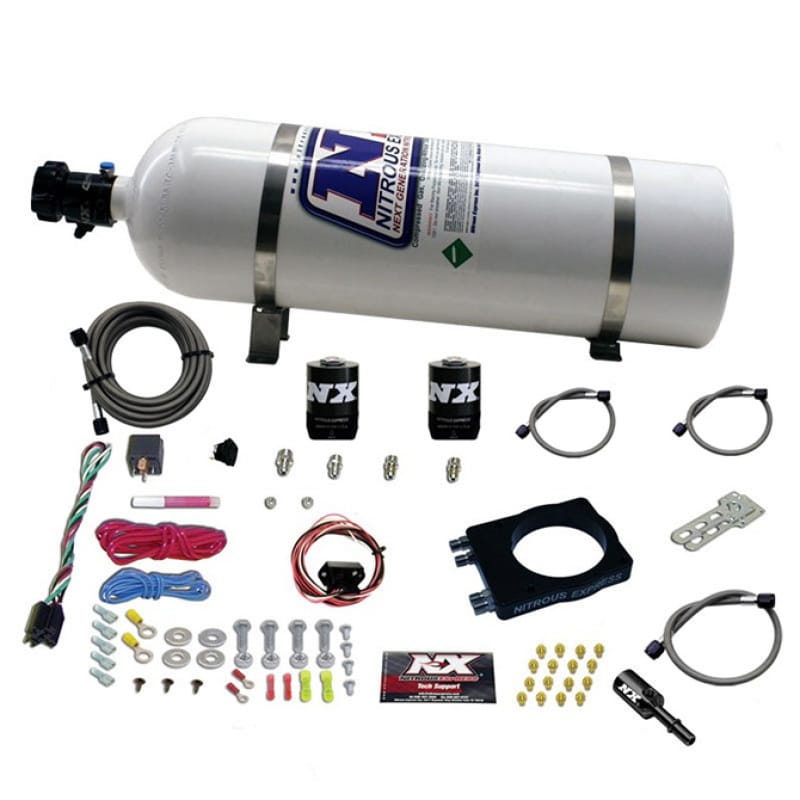 Nitrous Express — Nitrous Express 90mm Hemi Plate System (50-400hp) w/15lb Bottle
Injection System Kit
N2OSys