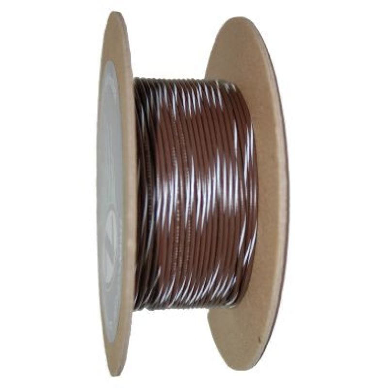 NAMZ — NAMZ OEM Color Primary Wire 100ft. Spool 18g - Brown/White Stripe