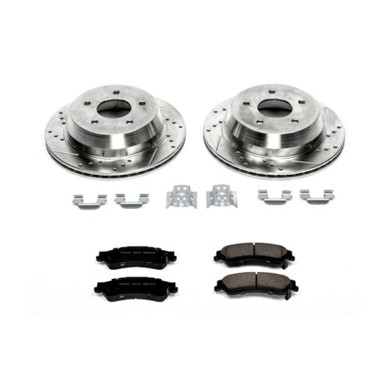 PowerStop — Z23 Daily Driver Carbon-Fiber Ceramic Brake Pad and Drilled & Slotted Rotor Kit