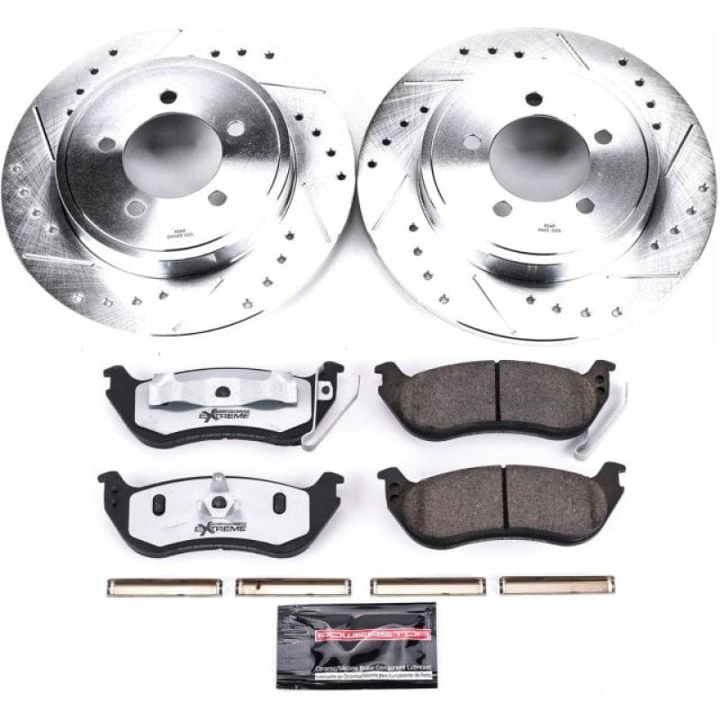 PowerStop — Z36 Truck and SUV Carbon-Fiber Ceramic Brake Pad and Drilled & Slotted Rotor Kit