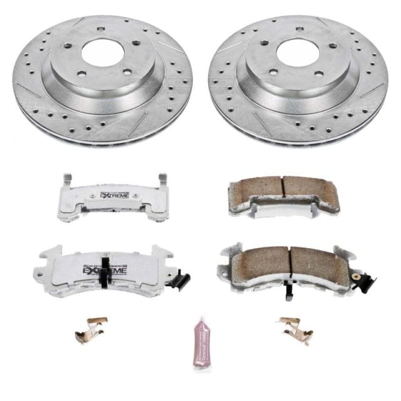 PowerStop — Z26 Street Performance Ceramic Brake Pad and Drilled & Slotted Rotor Kit