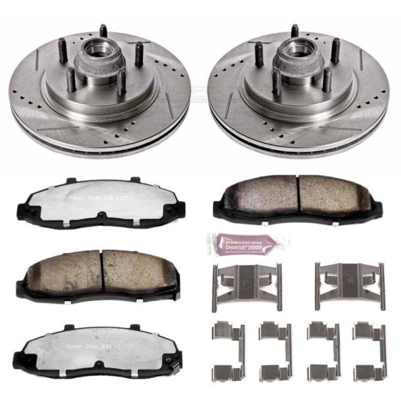 PowerStop — Z36 Truck and SUV Carbon-Fiber Ceramic Brake Pad and Drilled & Slotted Rotor Kit