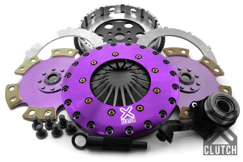 XCLUTCH — Clutch Kit Inc Chromoly Flywheel + HRB; 9" Twin Solid Ceramic Clutch Discs