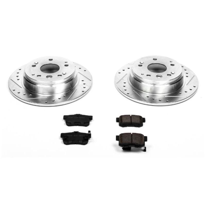 PowerStop — Z23 Daily Driver Carbon-Fiber Ceramic Brake Pad and Drilled & Slotted Rotor Kit