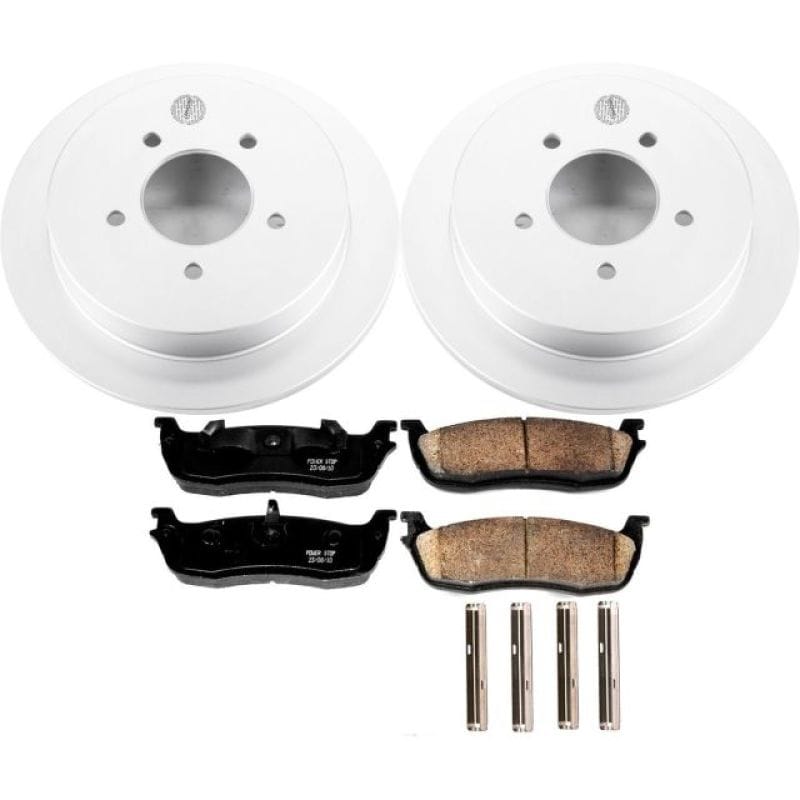 PowerStop — Genuine Geomet Coated Rotor and Low-Dust Ceramic Brake Pad Kit
