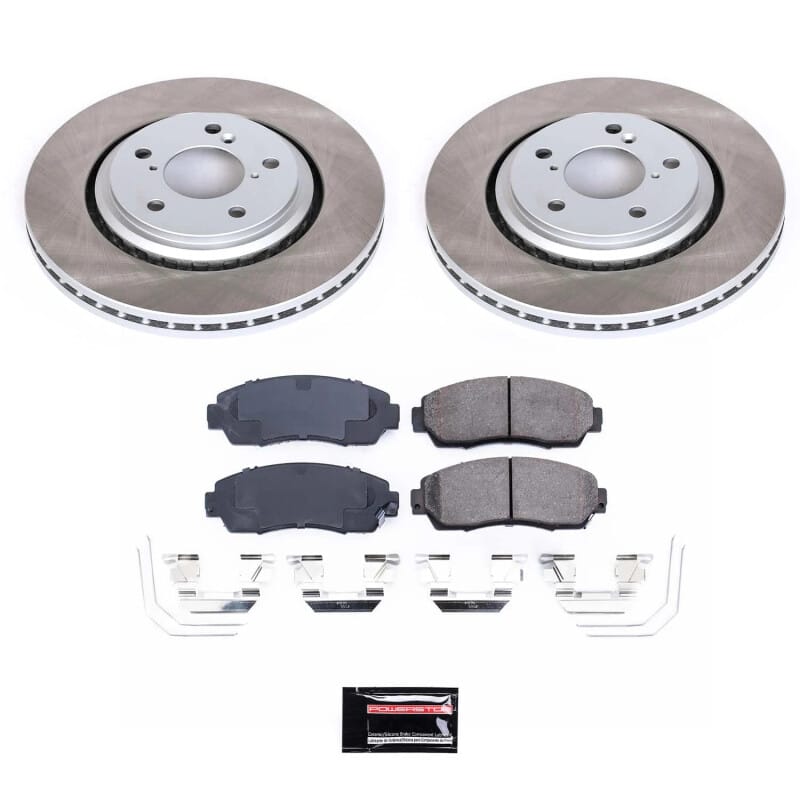 PowerStop — Semi-Coated Rotor and Low-Dust Ceramic Brake Pad Kit