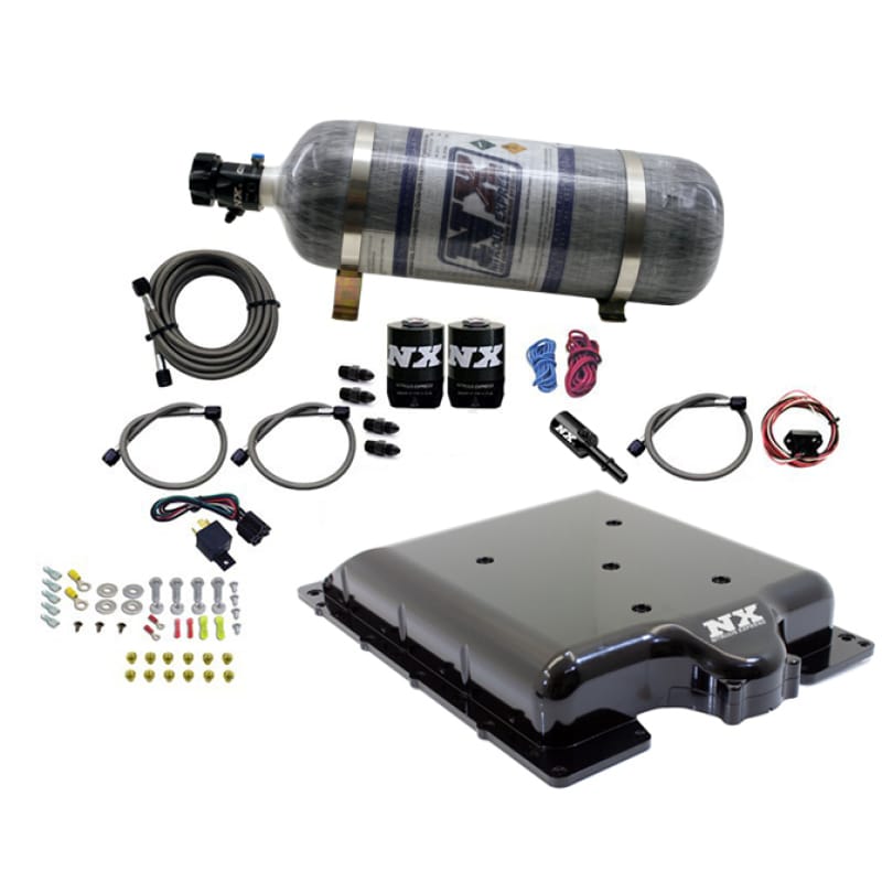 Nitrous Express — Hellcat Lid With Nitrous System (100-400HP) W/ 12LB Bottle