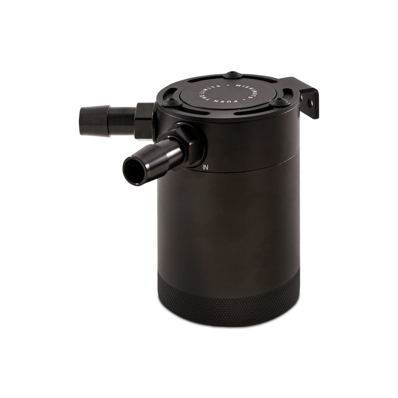 Mishimoto — Baffled Oil Catch Can, Black, 2-Port, Compact
