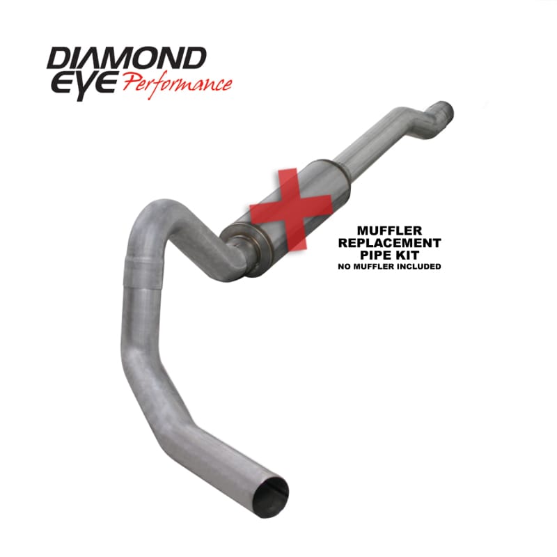 Diamond Eye Performance — 2003-2006 FORD 6.0L POWERSTROKE EXCURSION-4in. ALUMINIZED-PERFORMANCE DIESEL EXH