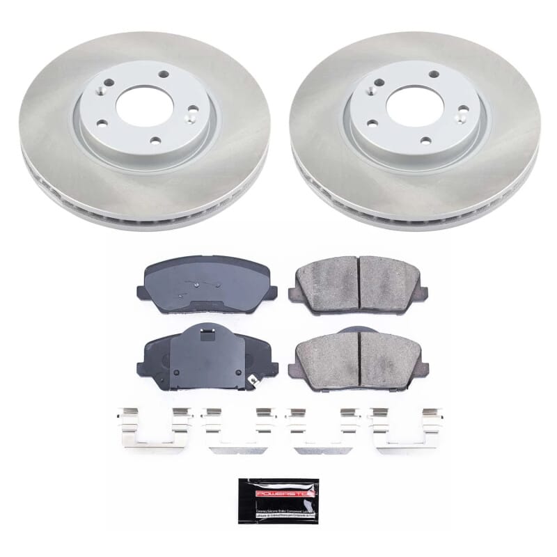 PowerStop — Semi-Coated Rotor and Low-Dust Ceramic Brake Pad Kit