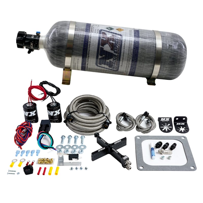 Nitrous Express — 4500 Covert Crossbar Plate System, Stage 6 50-300Hp ( 12#Bottle)