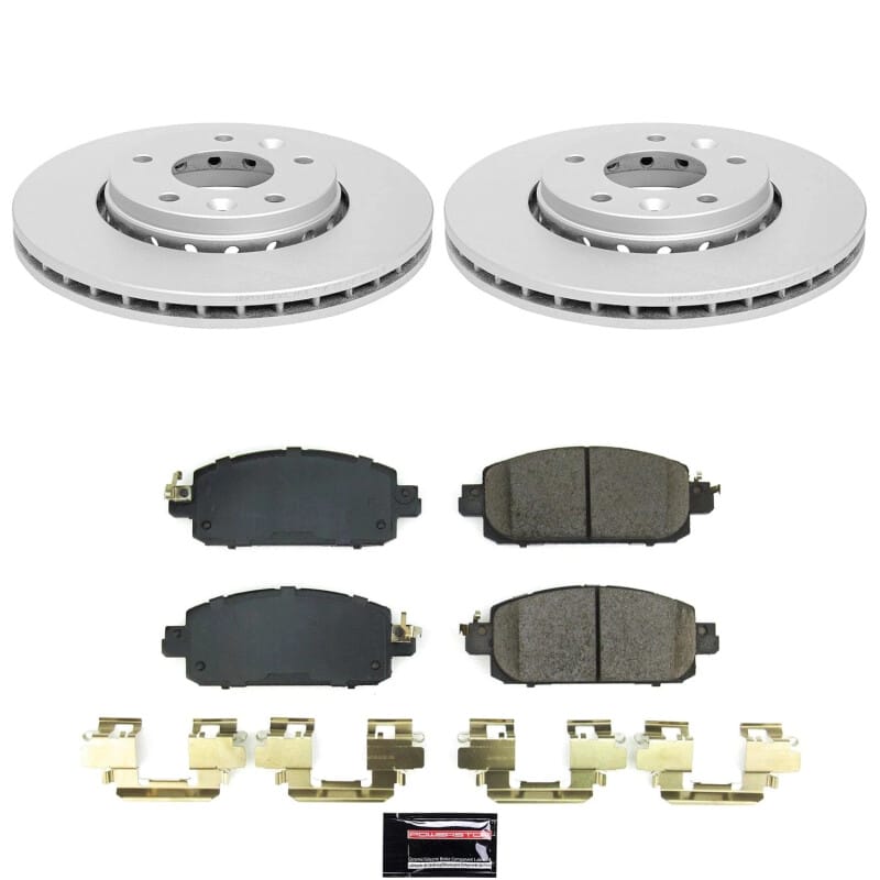 PowerStop — Genuine Geomet Coated Rotor and Low-Dust Ceramic Brake Pad Kit