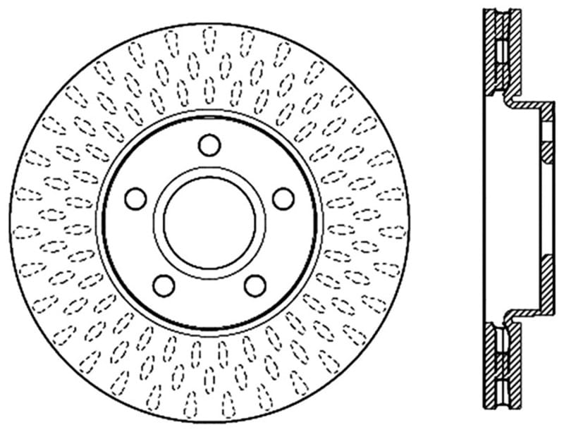 Stoptech — StopTech Sport Slotted Brake Rotor; Front Left