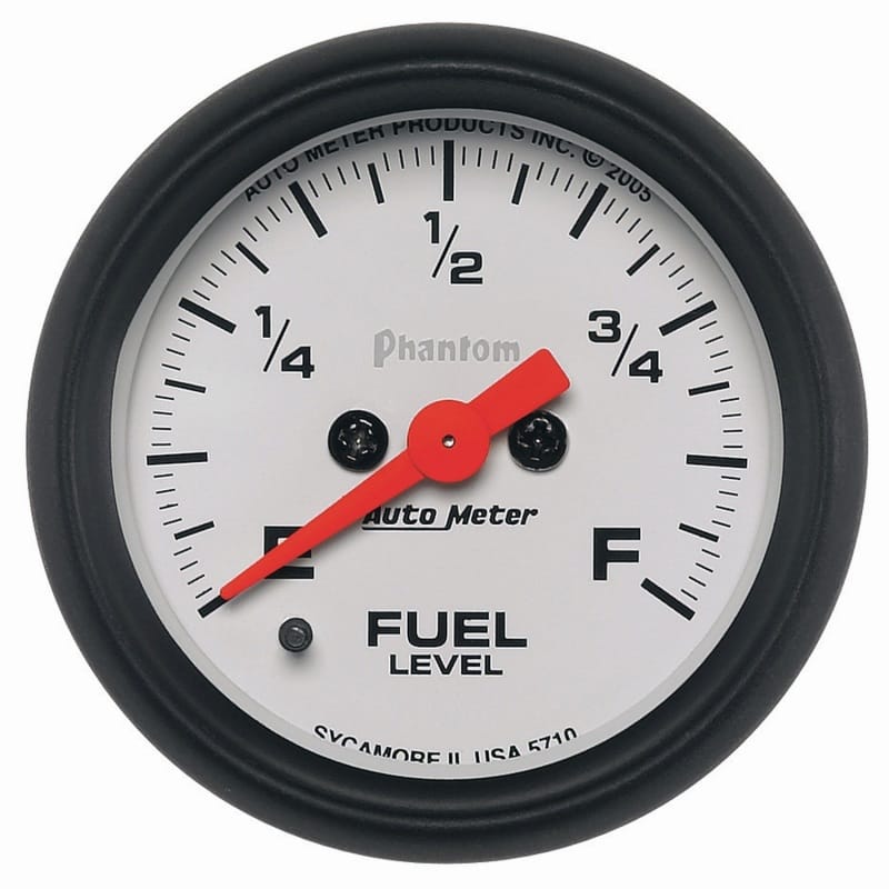 AutoMeter — GAUGE, FUEL LEVEL, 2 1/16", 0-280O PROGRAMMABLE, PHANTOM