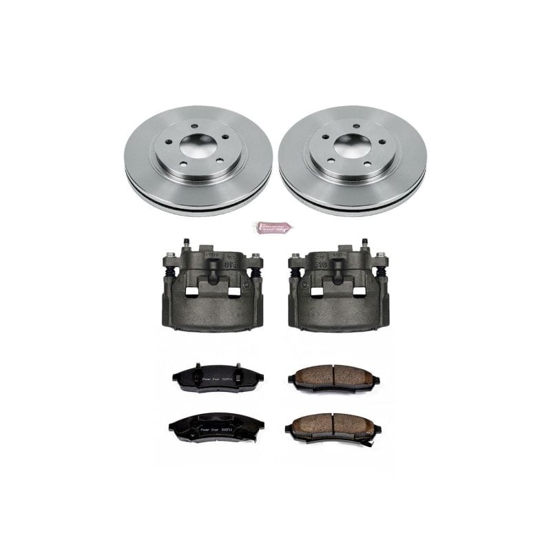 PowerStop — OE Stock Replacement Low-Dust Ceramic Brake Pad, Rotor and Caliper Kit