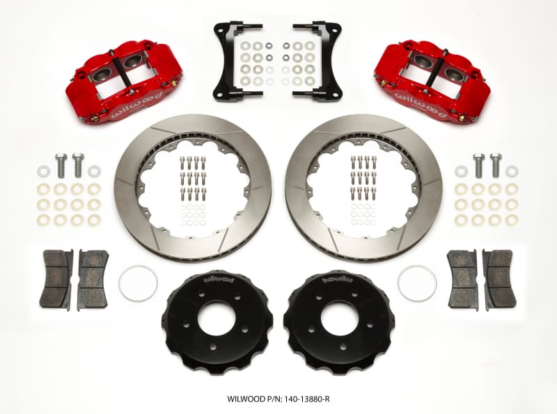 Wilwood — KIT,FRONT,JEEP JK,2007-18,FNSL6R,12.88 ROTOR,RED