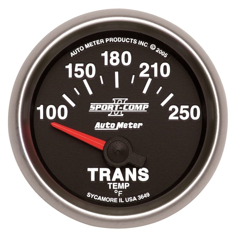 AutoMeter — GAUGE, TRANSMISSION TEMP, 2 1/16", 100-250?F, ELECTRIC, SPORT-COMP II