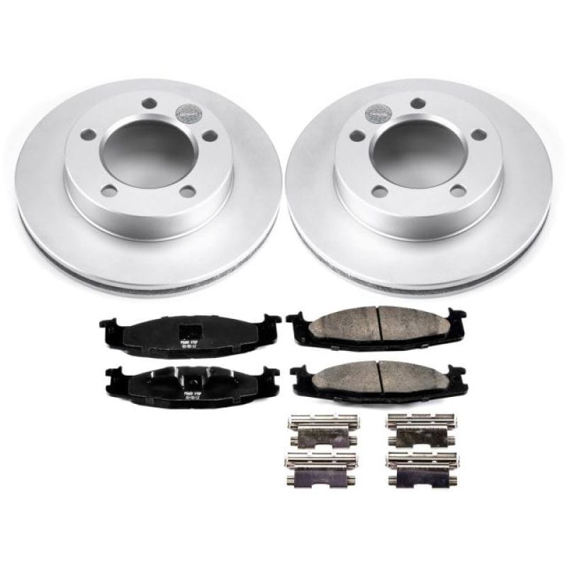 PowerStop — Genuine Geomet Coated Rotor and Low-Dust Ceramic Brake Pad Kit