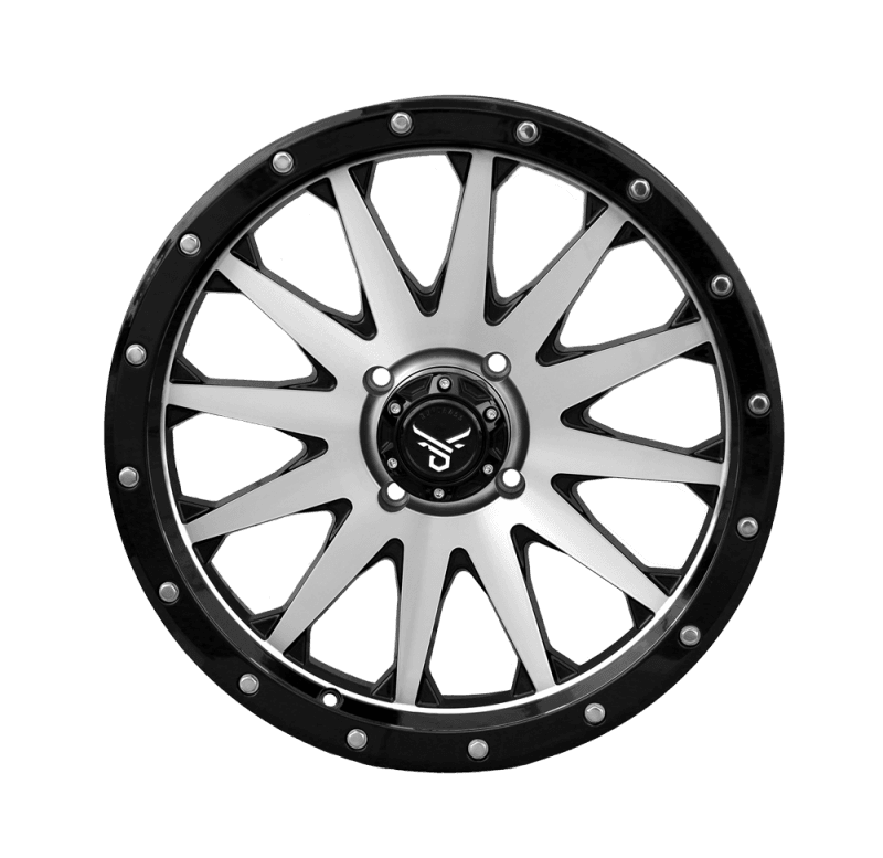 QuadBoss — Wagon Wheel, 20x7, 4+3, 4/137, Black/Machined