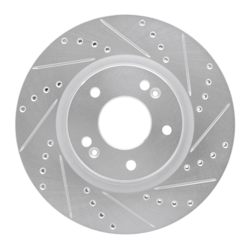 R1 Concepts — R1 Concepts Brake Rotor Drilled and Slotted Silver