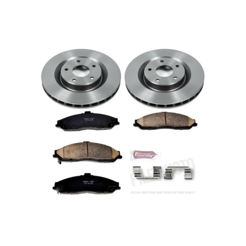 PowerStop — OE Stock Replacement Low-Dust Ceramic Brake Pad and Rotor Kit