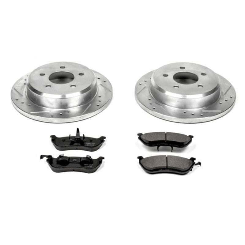 PowerStop — Z23 Daily Driver Carbon-Fiber Ceramic Brake Pad and Drilled & Slotted Rotor Kit