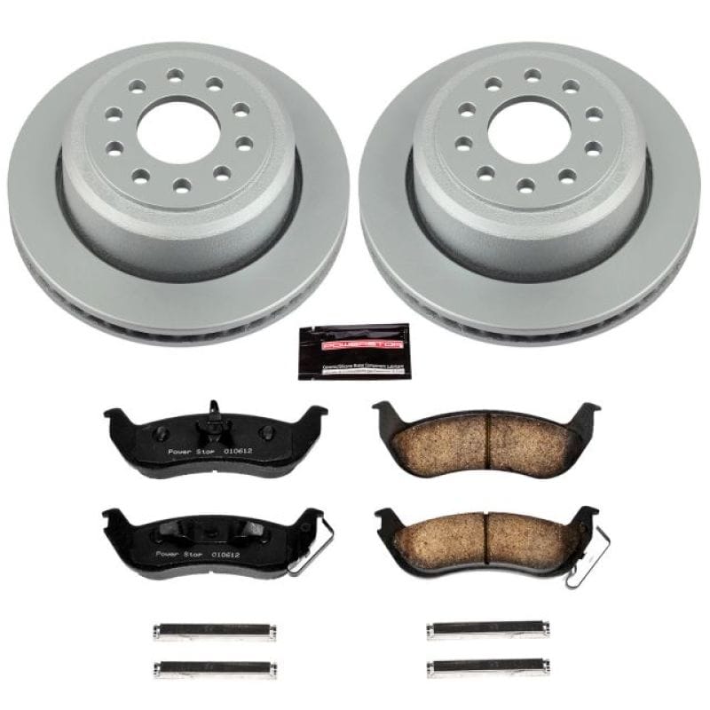 PowerStop — Genuine Geomet Coated Rotor and Low-Dust Ceramic Brake Pad Kit