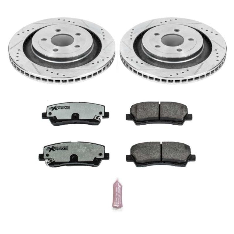 PowerStop — Z26 Street Performance Ceramic Brake Pad and Drilled & Slotted Rotor Kit