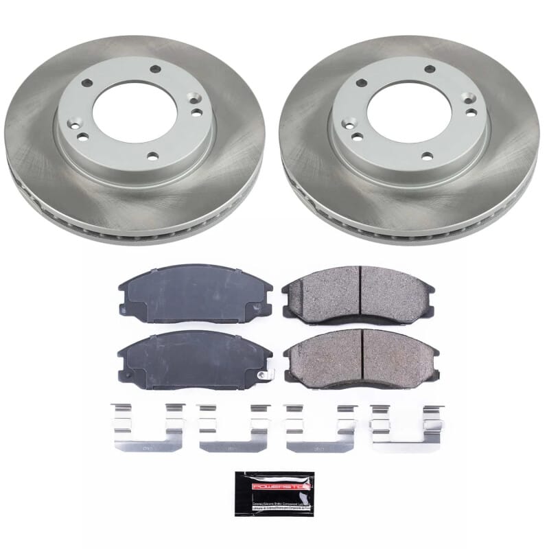 PowerStop — Semi-Coated Rotor and Low-Dust Ceramic Brake Pad Kit