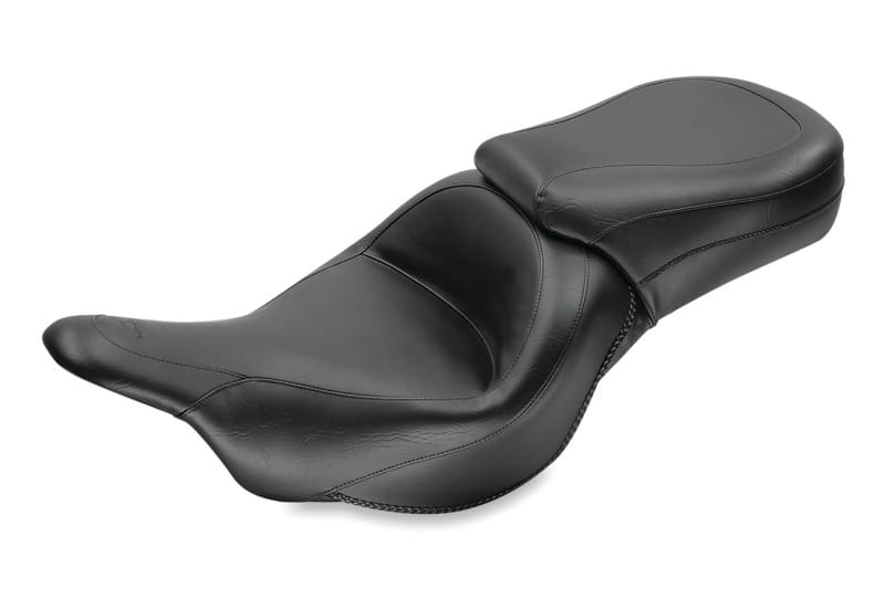 Mustang Motorcycle — Mustang 09-21 Kawasaki Vulcan 1700 Voyager, Nomad Standard Touring 1PC Seat - Black