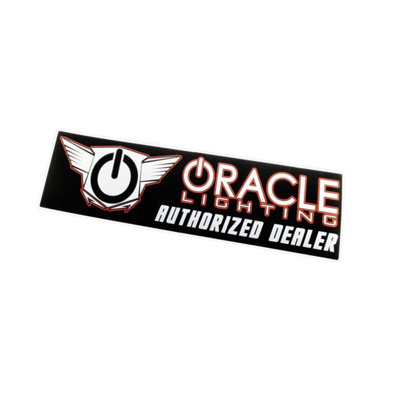 ORACLE Lighting — Authorized Dealer Bumper Sticker, Black/Orange