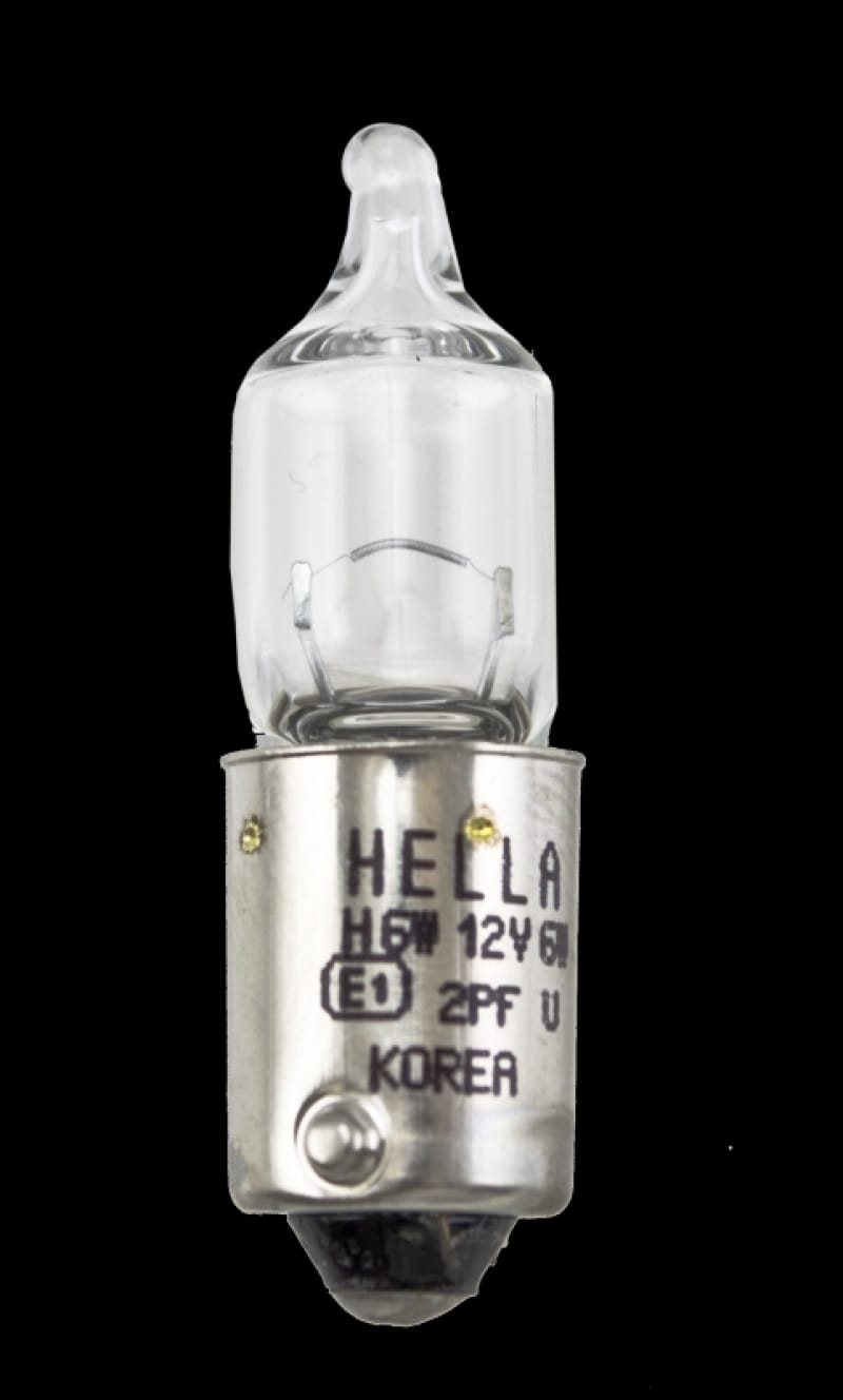 Hella — Hella Bulb H6W 12V 6W BAX9s T2.75
H6W Halogen Bulb
