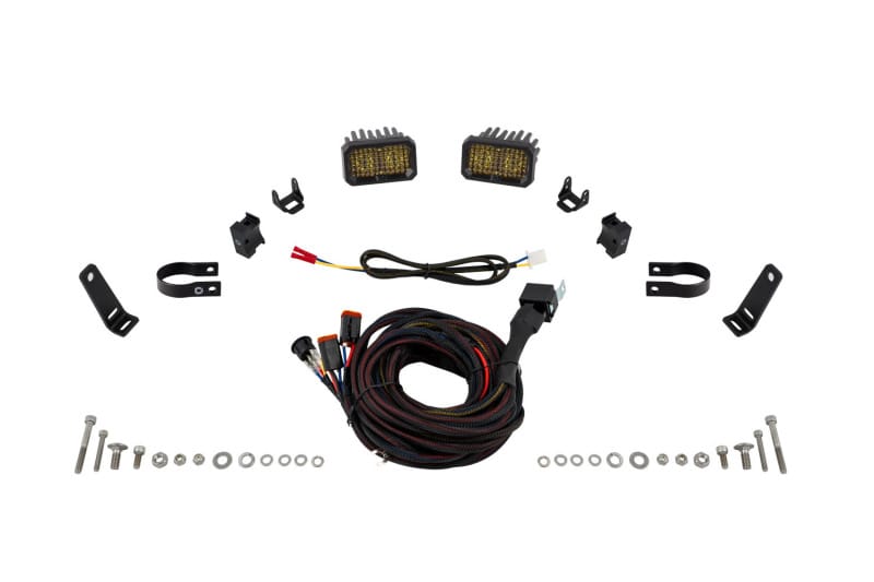 Diode Dynamics — Diode Dynamics Stage Series 1 1/2 In Roll Bar Chase Light Kit SSC2 Sport - Yellow (Pair)