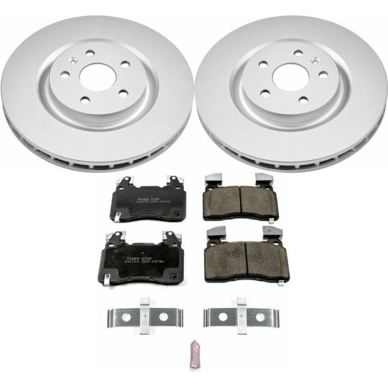PowerStop — Genuine Geomet Coated Rotor and Low-Dust Ceramic Brake Pad Kit