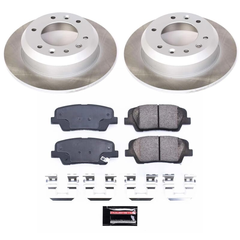 PowerStop — Semi-Coated Rotor and Low-Dust Ceramic Brake Pad Kit