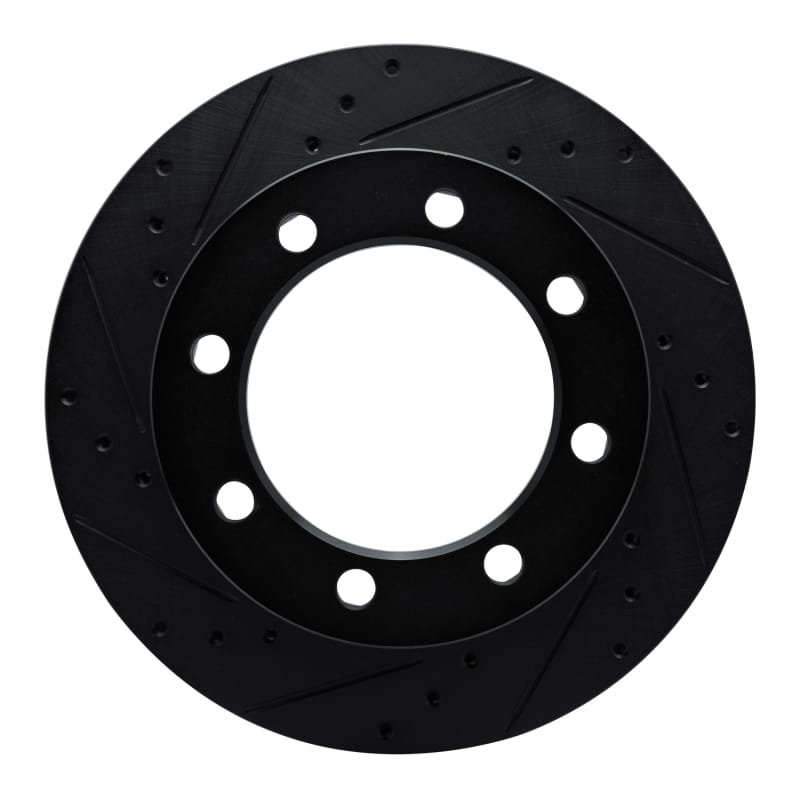 R1 Concepts — R1 Concepts Brake Rotor Drilled and Slotted Black