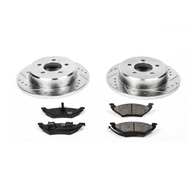 PowerStop — Z23 Daily Driver Carbon-Fiber Ceramic Brake Pad and Drilled & Slotted Rotor Kit