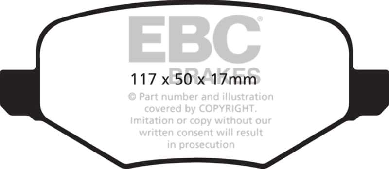 EBC — EBC 11-14 Ford Edge 2.0 Turbo Yellowstuff Rear Brake Pads
Disc Brake Pad