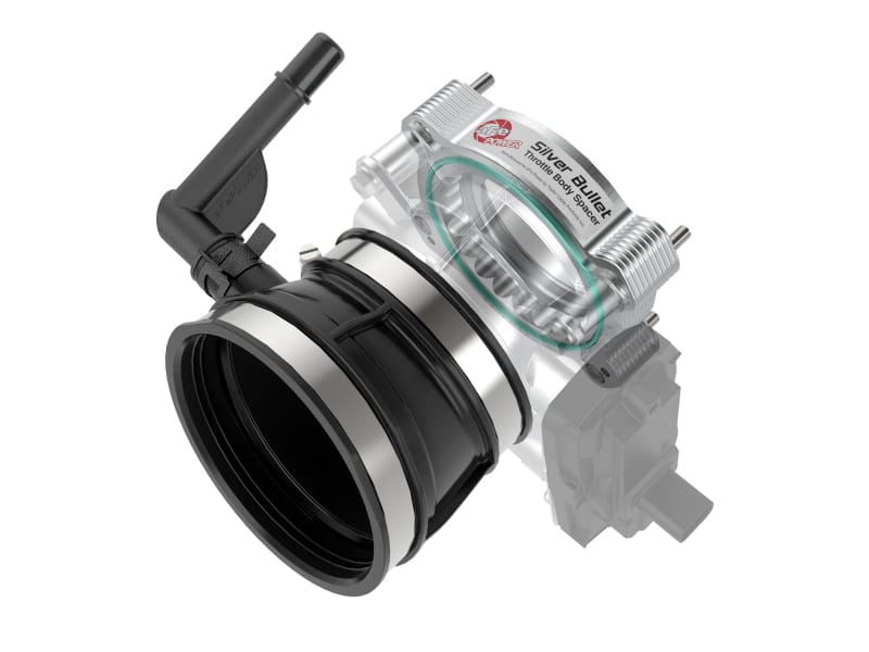aFe — aFe 2020 Vette C8 Silver Bullet Aluminum Throttle Body Spacer Works w/ Factory Intake Only - Silver
Throttle Body Spacer