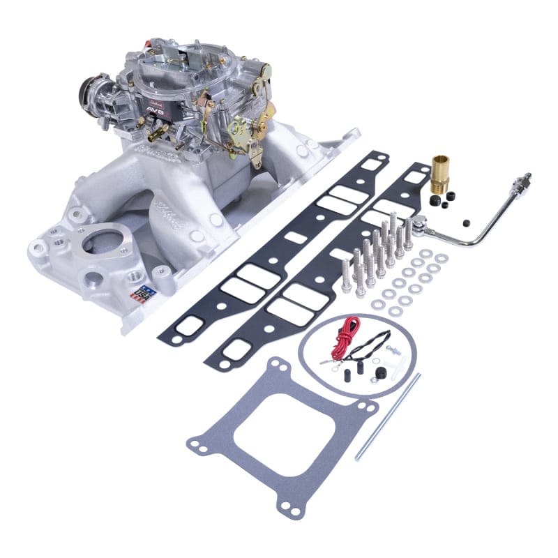 Edelbrock — Edelbrock Manifold And Carb Kit Performer RPM Air-Gap Small Block Chrysler Natural Finish
POWER PKG